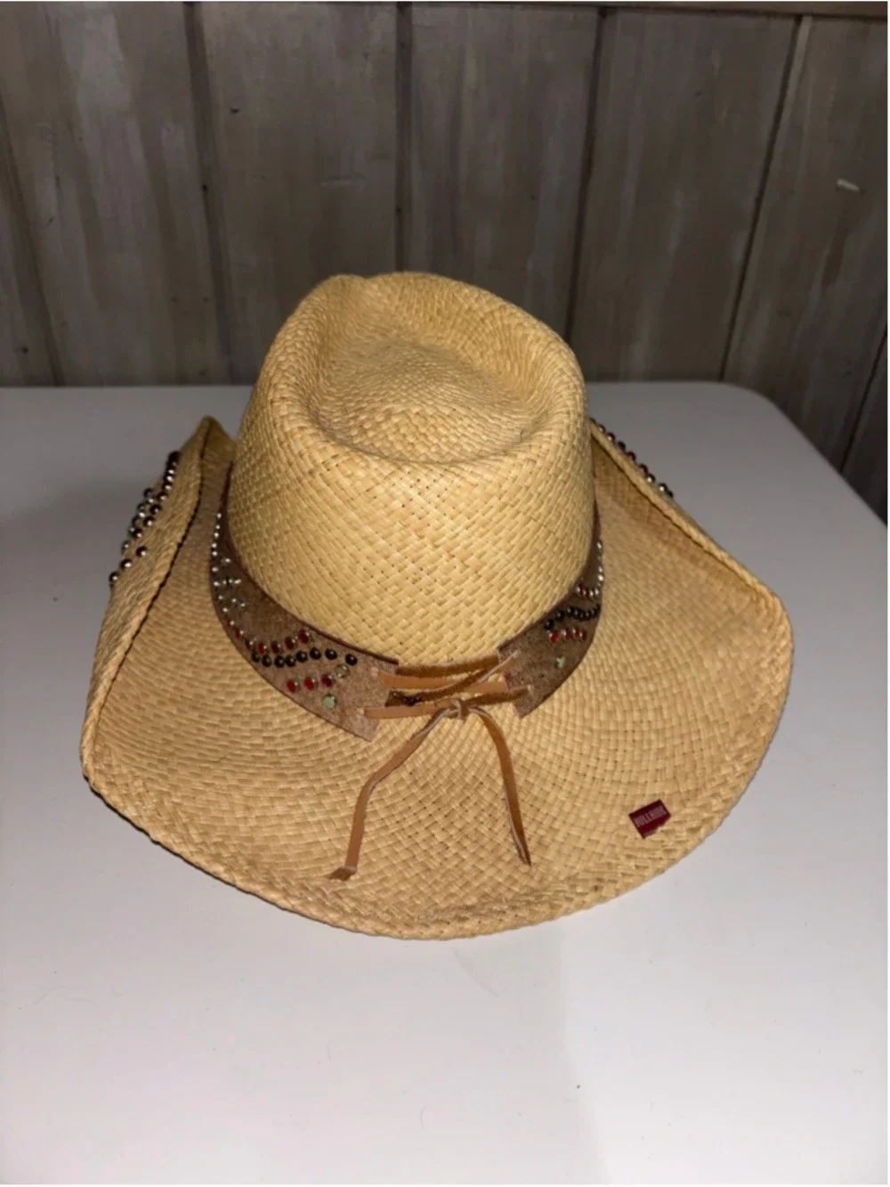 NEW Bullhide Montecarlo Coastal Cowgirl Panama Straw Embellished Hat size XL